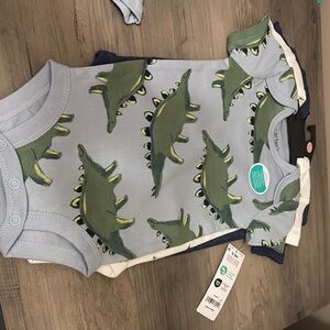 Baby Blue Dinosaur Onesie